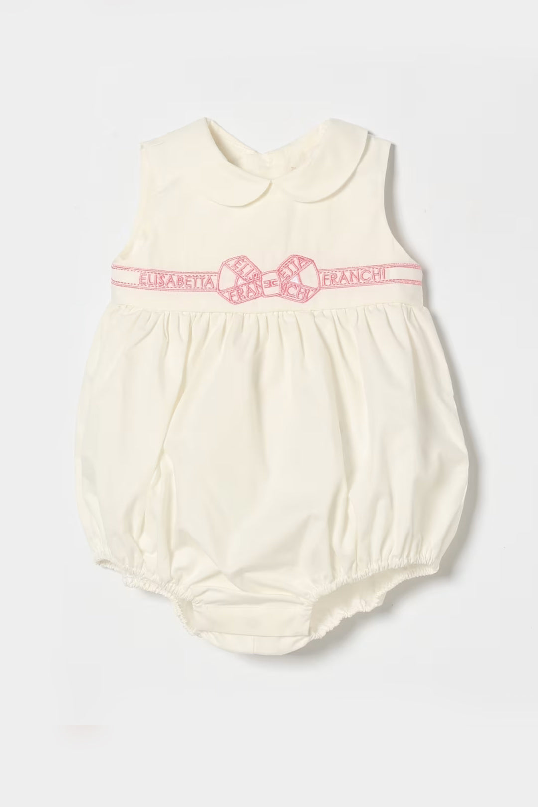 Pagliaccetto In Popeline con Ricamo Fiocco