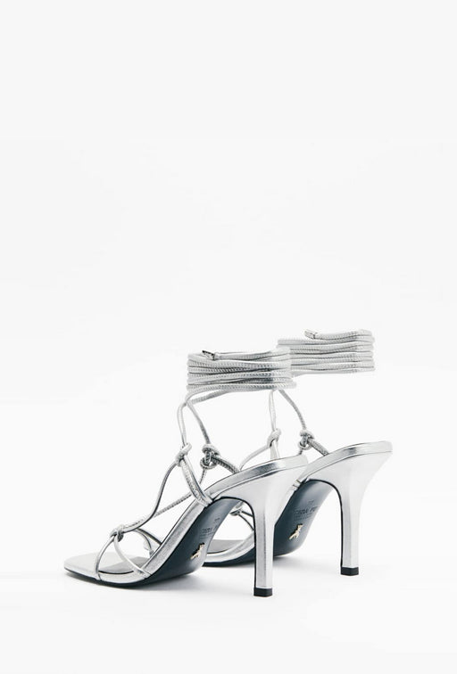 Sandali In Pelle con Tacco Stiletto