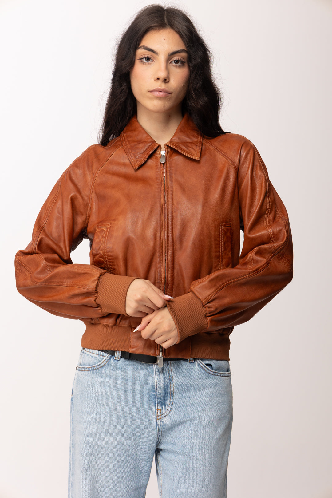 Bomber In Pelle Vintage