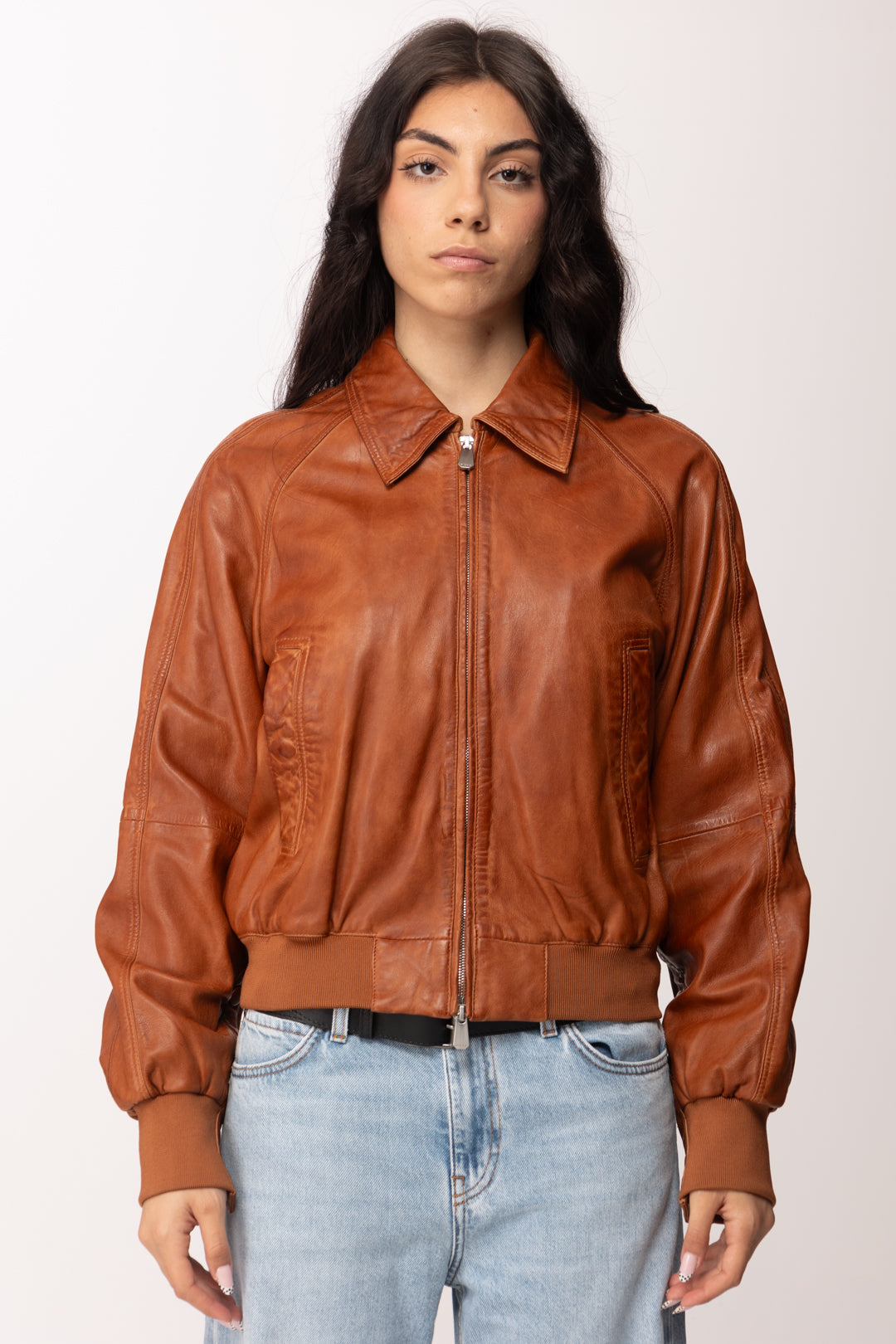 Bomber In Pelle Vintage