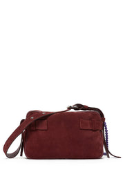 Medium Santa Bag In Suede con Zip