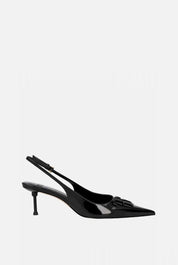 Lackpumps aus Lackleder mit Pfennigabsatz