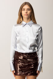 Elisabetta Franchi Abito In Raso e Paillettes AB88257E2 STARLIGHT/ROUGE NOIR