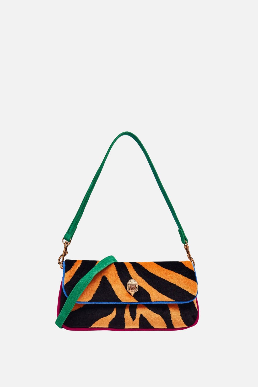 Pickle Shoulder Bag In Velluto con Stampa Animalier