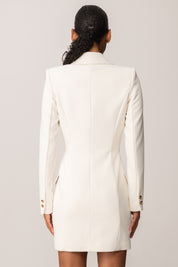 Elisabetta Franchi Abito Doppiopetto con Catena Gioiello MILK AB89657E2