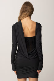 Aniye By Abito Drappeggiato Bustier Mavis 181346 BLACK