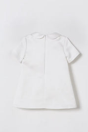 Elisabetta Franchi La Mia Bambina Abito In Duchesse con Colletto e Decorazione Strass EGAB2130RA016.0000