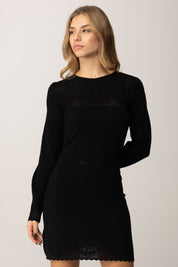 Twin-set Abito In Maglia con Inserti Traforati 252TP3083 NERO