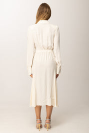 Elisabetta Franchi Abito Longuette con Collana ABT0356E2 MILK