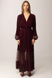 Twin-set Abito Lungo In Georgette e Tulle 252TP2641 WINETASTING
