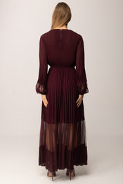 Twin-set Abito Lungo In Georgette e Tulle 252TP2641 WINETASTING
