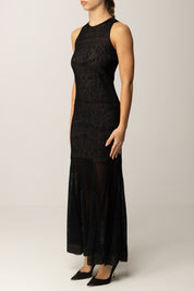 Twin-set Abito Lungo In Maglia Jacquard con Motivo Floreale
 252TP3382 NERO