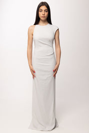 Patrizia Pepe Abito Lungo con Cut-out Sul Retro 2A3021 A738 FRESH GREY