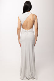 Patrizia Pepe Abito Lungo con Cut-out Sul Retro 2A3021 A738 FRESH GREY