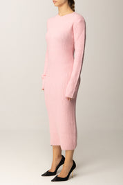 Patrizia Pepe Abito Midi In Maglia Super Soft 2A2996 K294 DELICATE PINK