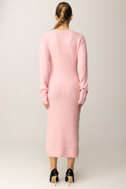 Patrizia Pepe Abito Midi In Maglia Super Soft 2A2996 K294 DELICATE PINK