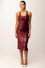 Aniye By Abito Midi Lulu Full Paillettes 181386 BURGUNDY :AI25