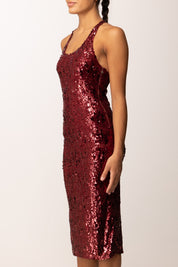 Aniye By Abito Midi Lulu Full Paillettes 181386 BURGUNDY :AI25