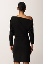 Patrizia Pepe Abito Mini Full Zip In Jersey Stretch 8A1501 J321 NERO