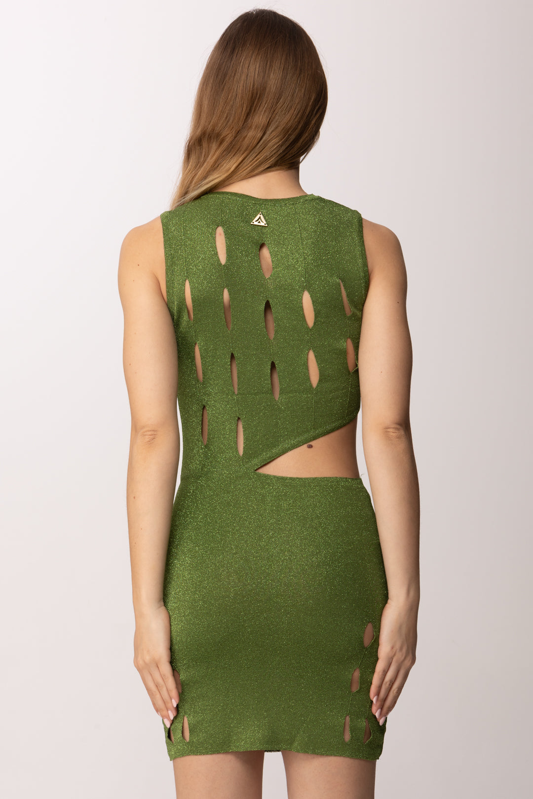 Akep Abito Mini Traforato con Cut-out VSKD13305 VERDE