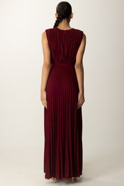 Elisabetta Franchi Abito Red Carpet In Jersey Lurex con Cut-out ABR1556E2 CHERRY