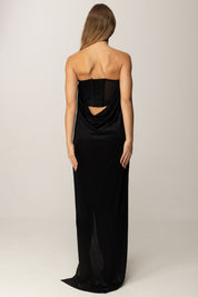 Elisabetta Franchi Abito Red Carpet In Jersey con Fascia Bustier ABR2957E2 NERO