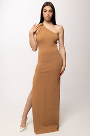 Elisabetta Franchi Abito Red Carpet Monospalla In Maglia Punto Stoffa am43b62e2 DAINO