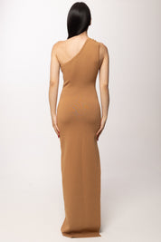 Elisabetta Franchi Abito Red Carpet Monospalla In Maglia Punto Stoffa am43b62e2 DAINO