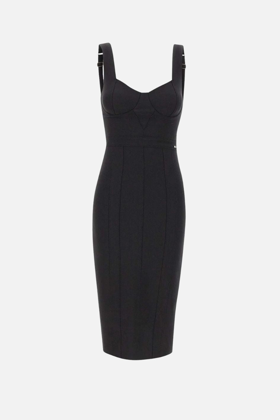 Elisabetta Franchi Abito Tubino con Scollo a Cuore AB98566E2 NERO