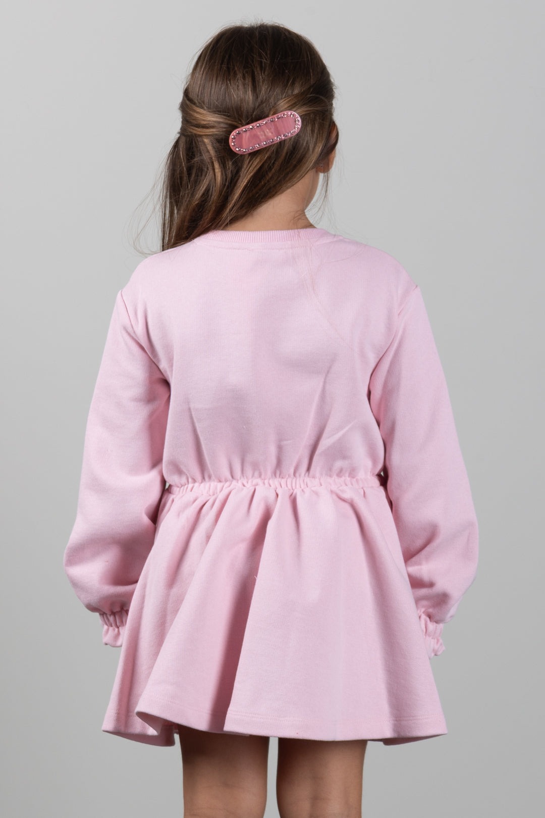 Elisabetta Franchi Bambina Abito con Logo Ricamato EGAB2470FF002 MARSHMALLOW