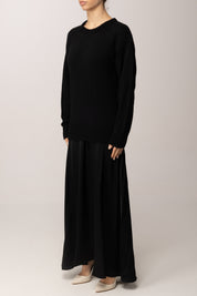 Meme Road Abito lungo con top in maglia MRK689 NERO