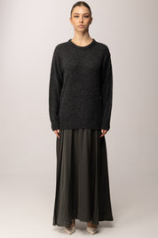 Meme Road Abito lungo con top in maglia MRK689 OMBRA