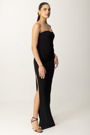 Elisabetta Franchi Abito Red Carpet con Dettaglio Gioiello ABR4652E2 NERO