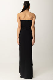 Elisabetta Franchi Abito Red Carpet con Dettaglio Gioiello ABR4652E2 NERO