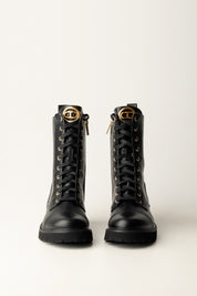 Anfibi Stringati con Logo 252TCP190 NERO Twin-set