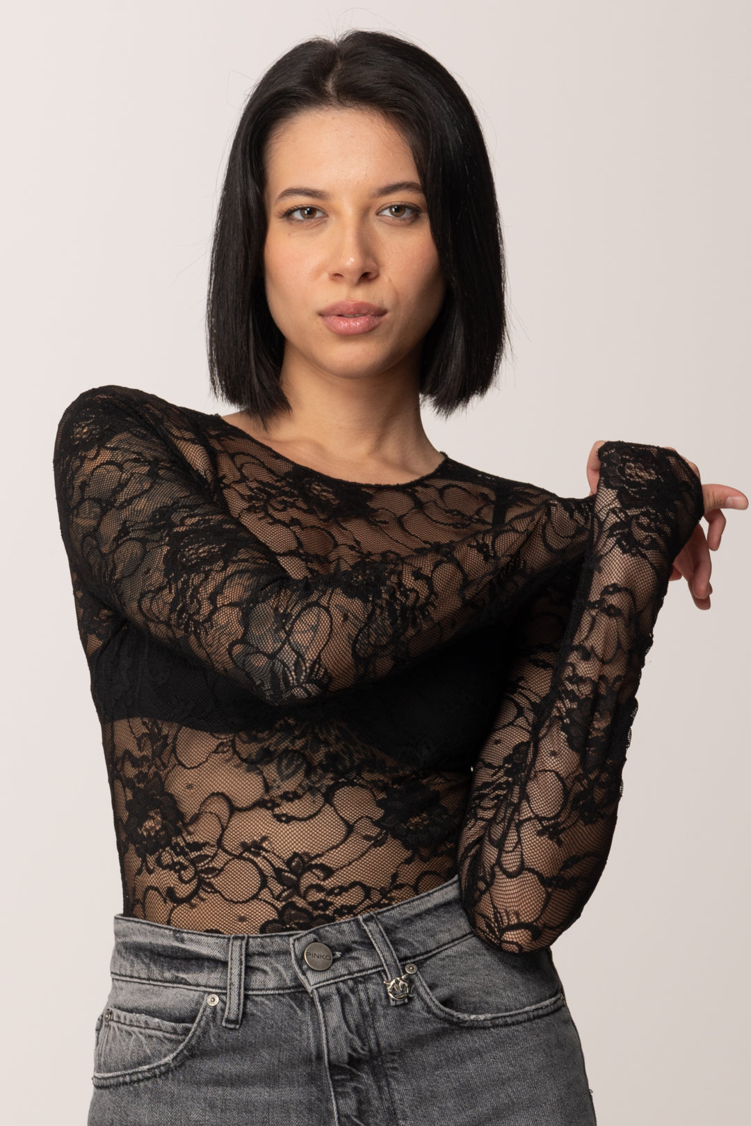 Aniye By Body Odette in Pizzo 181214 BLACK