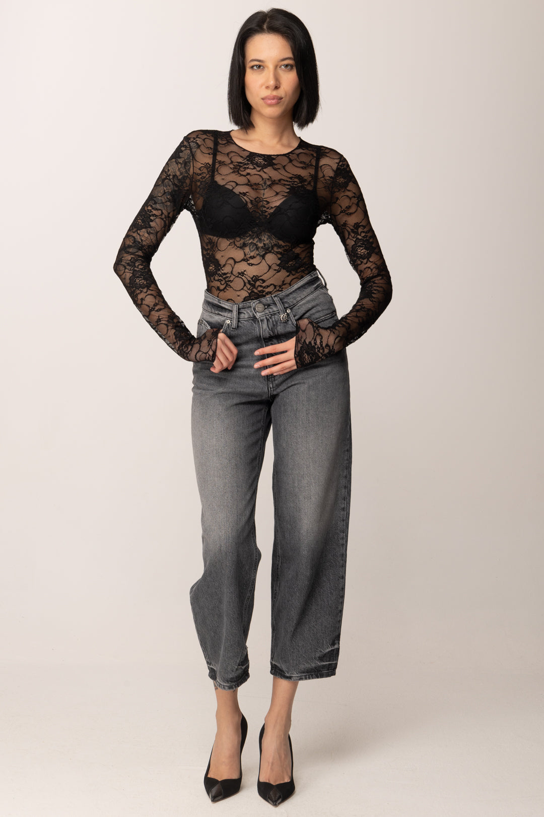 Aniye By Body Odette in Pizzo 181214 BLACK