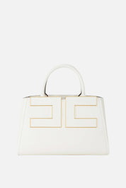 Tote Bag with Leather Effect and Front Logo
