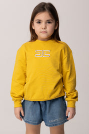 Elisabetta Franchi Bambina Felpa Girocollo con Logo Metallizzato EGFE0600FF002.2115