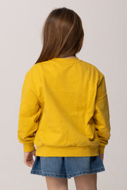 Elisabetta Franchi Bambina Felpa Girocollo con Logo Metallizzato EGFE0600FF002.2115