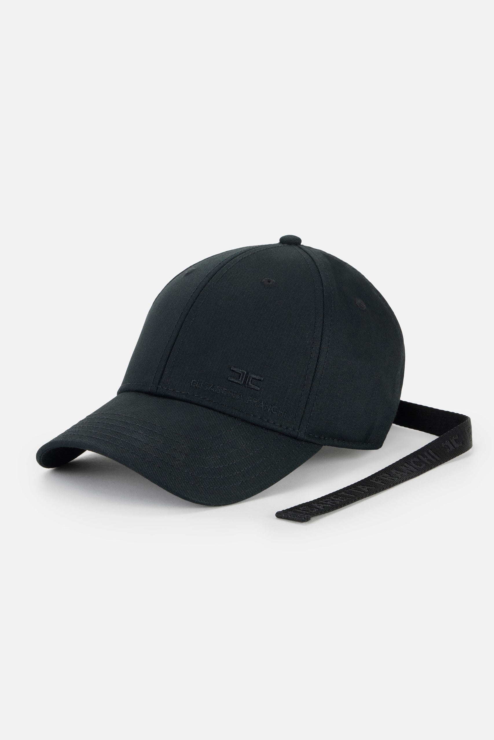 Elisabetta Franchi Baseball Cap con logo ricamato CL18F57E2 NERO