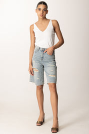 Khloe Femme Bermuda in jeans destroyed LAF221 DENIM