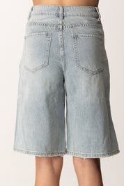 Khloe Femme Bermuda in jeans destroyed LAF221 DENIM