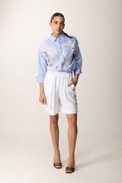 Khloe Femme Bermuda shorts basici in cotone 259107 BIANCO