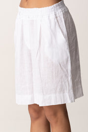 Khloe Femme Bermuda shorts basici in cotone 259107 BIANCO