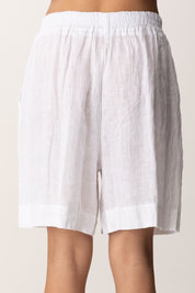 Khloe Femme Bermuda shorts basici in cotone 259107 BIANCO