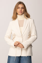 Twin-set Blazer In Crêpe Cady con Lacci Ai Fianchi 252TP2285