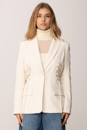 Twin-set Blazer In Crêpe Cady con Lacci Ai Fianchi 252TP2285