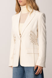 Twin-set Blazer In Crêpe Cady con Lacci Ai Fianchi 252TP2285