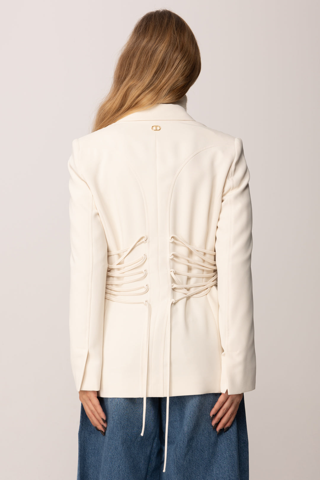 Twin-set Blazer In Crêpe Cady con Lacci Ai Fianchi 252TP2285